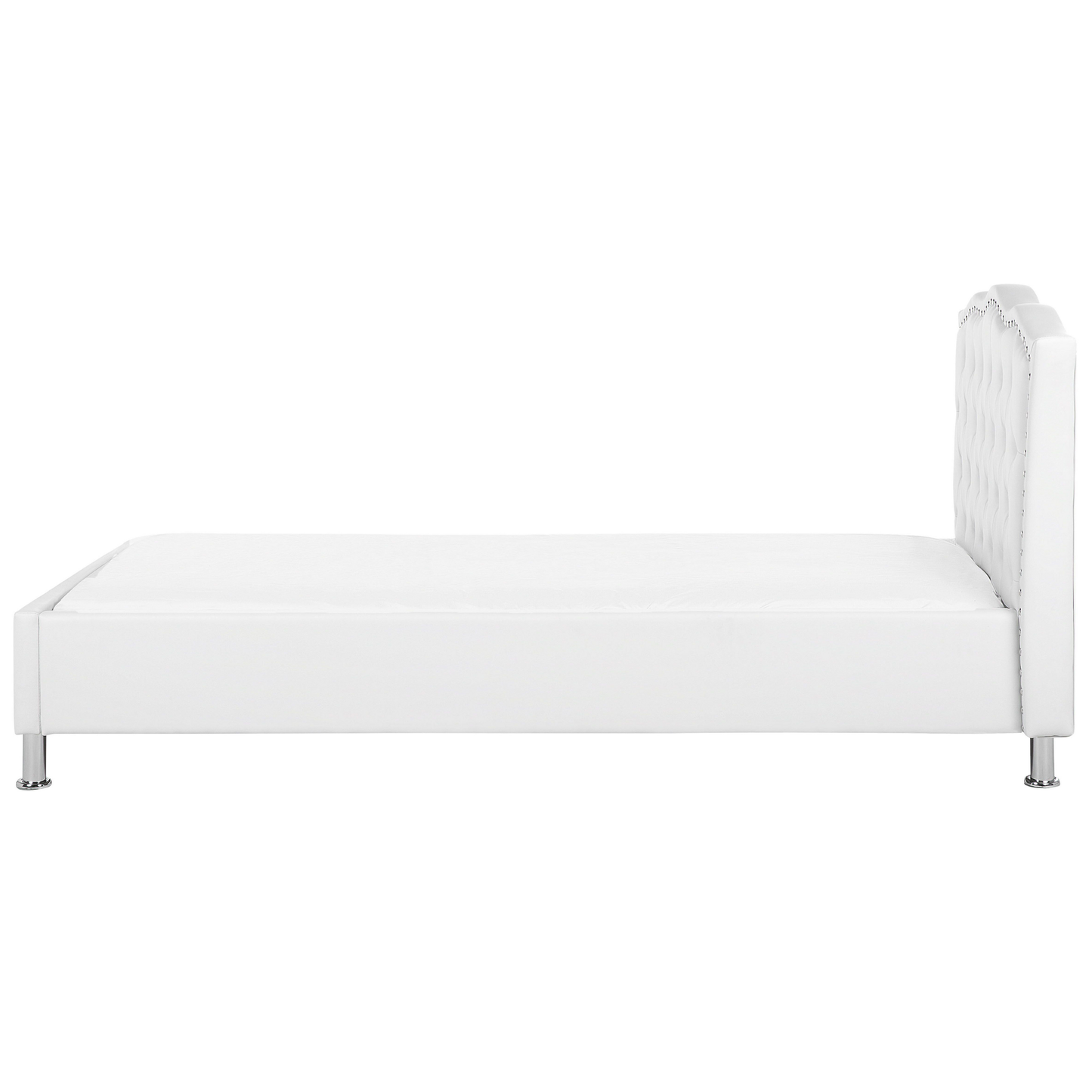 Bett Kunstleder weiss Lattenrost 90 x 200 cm METZ