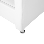 Bett Kunstleder weiss Lattenrost 90 x 200 cm METZ