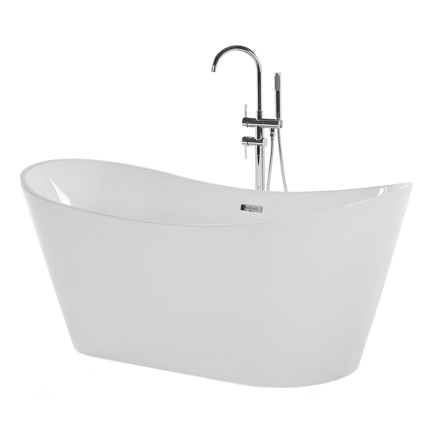 Badewanne freistehend weiss oval 160 x 76 cm ANTIGUA