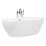 Badewanne freistehend weiss oval 150 x 75 cm CARRERA