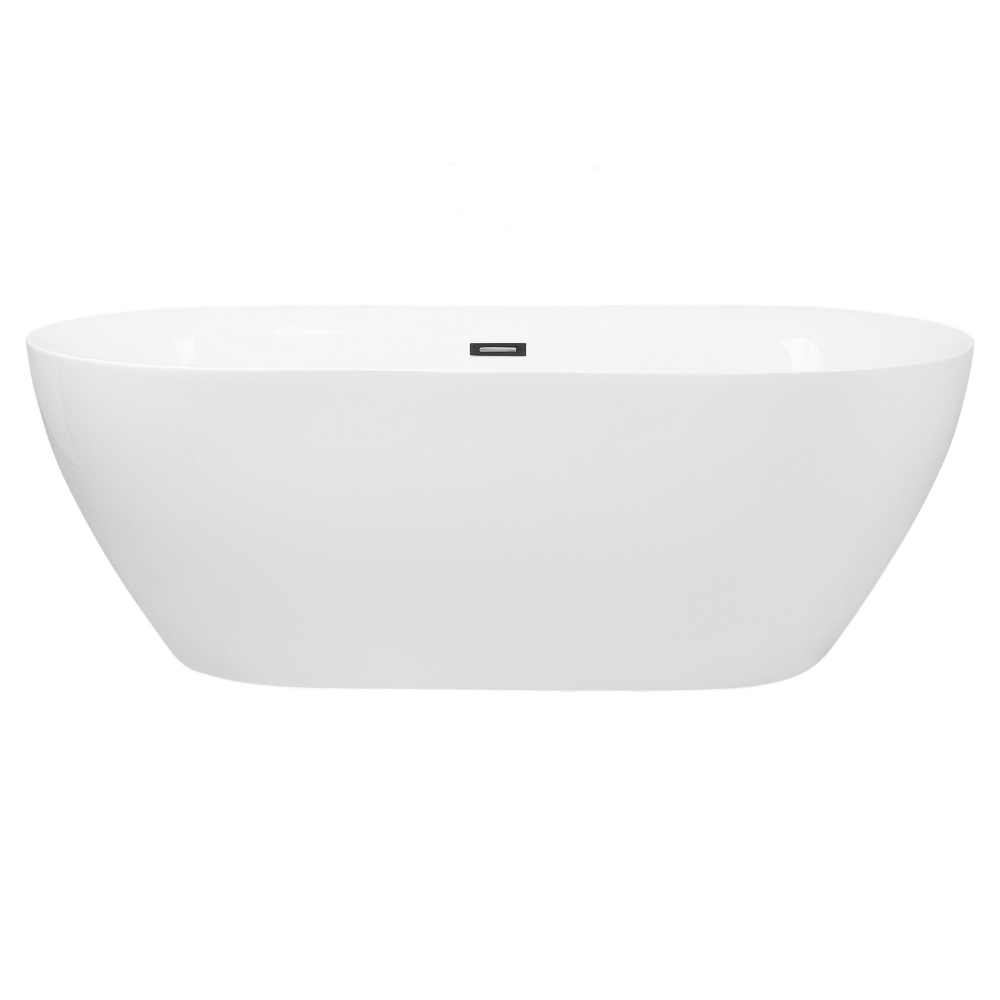 Badewanne freistehend weiss oval 160 x 75 cm CARRERA