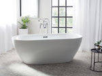 Badewanne freistehend weiss oval 180 x 80 cm CARRERA