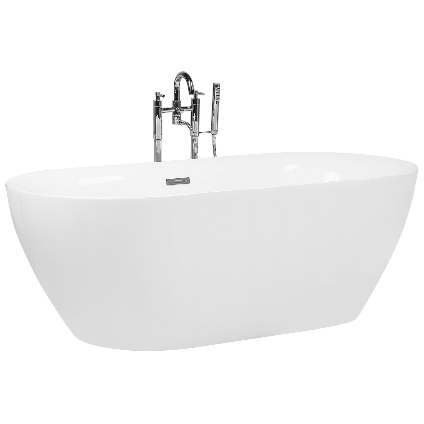 Badewanne freistehend weiss oval 180 x 80 cm CARRERA
