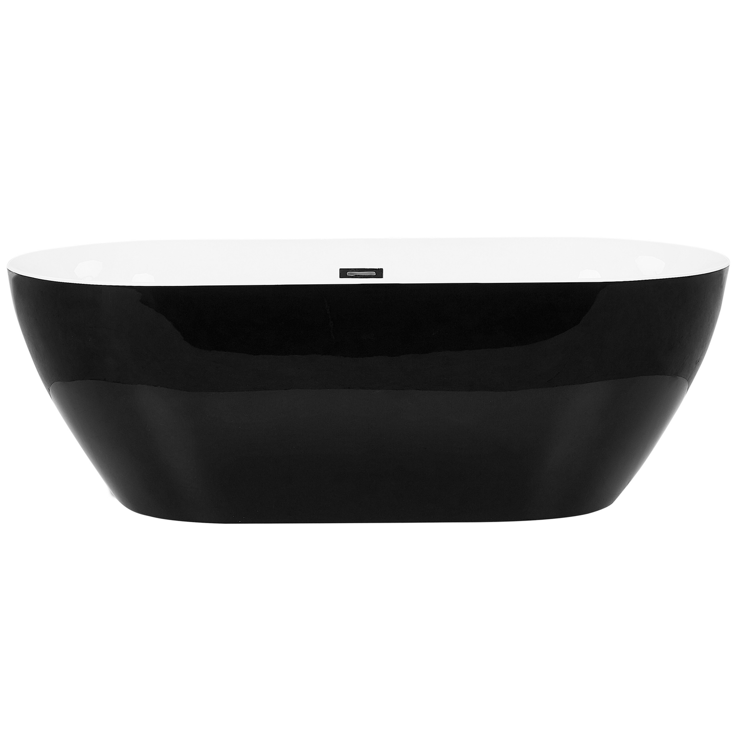 Badewanne freistehend schwarz oval 160 x 75 cm CARRERA