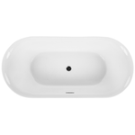 Badewanne freistehend schwarz oval 160 x 75 cm CARRERA