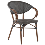 Gartenstuhl 4er Set CASPRI Metall Grau