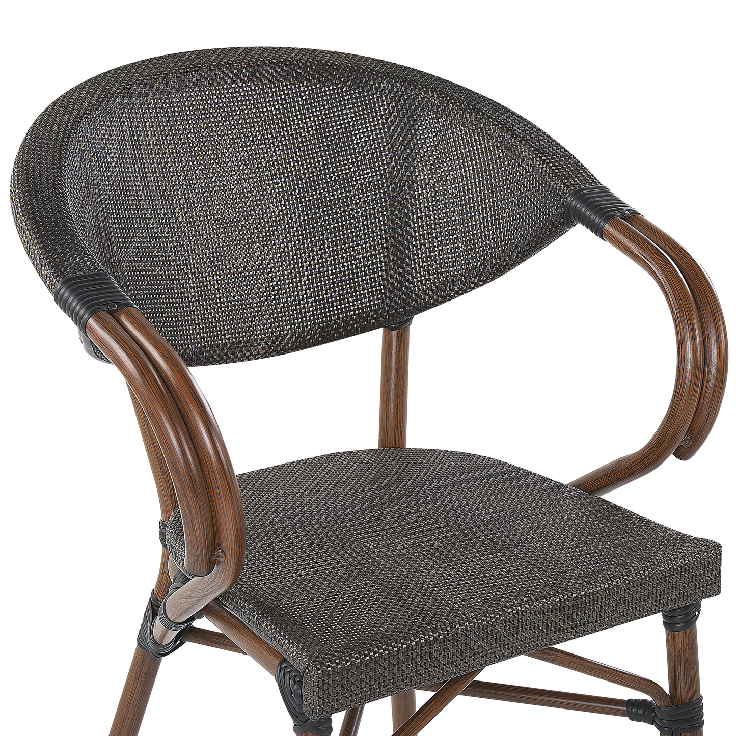 Gartenstuhl 4er Set CASPRI Metall Grau