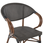 Gartenstuhl 4er Set CASPRI Metall Grau