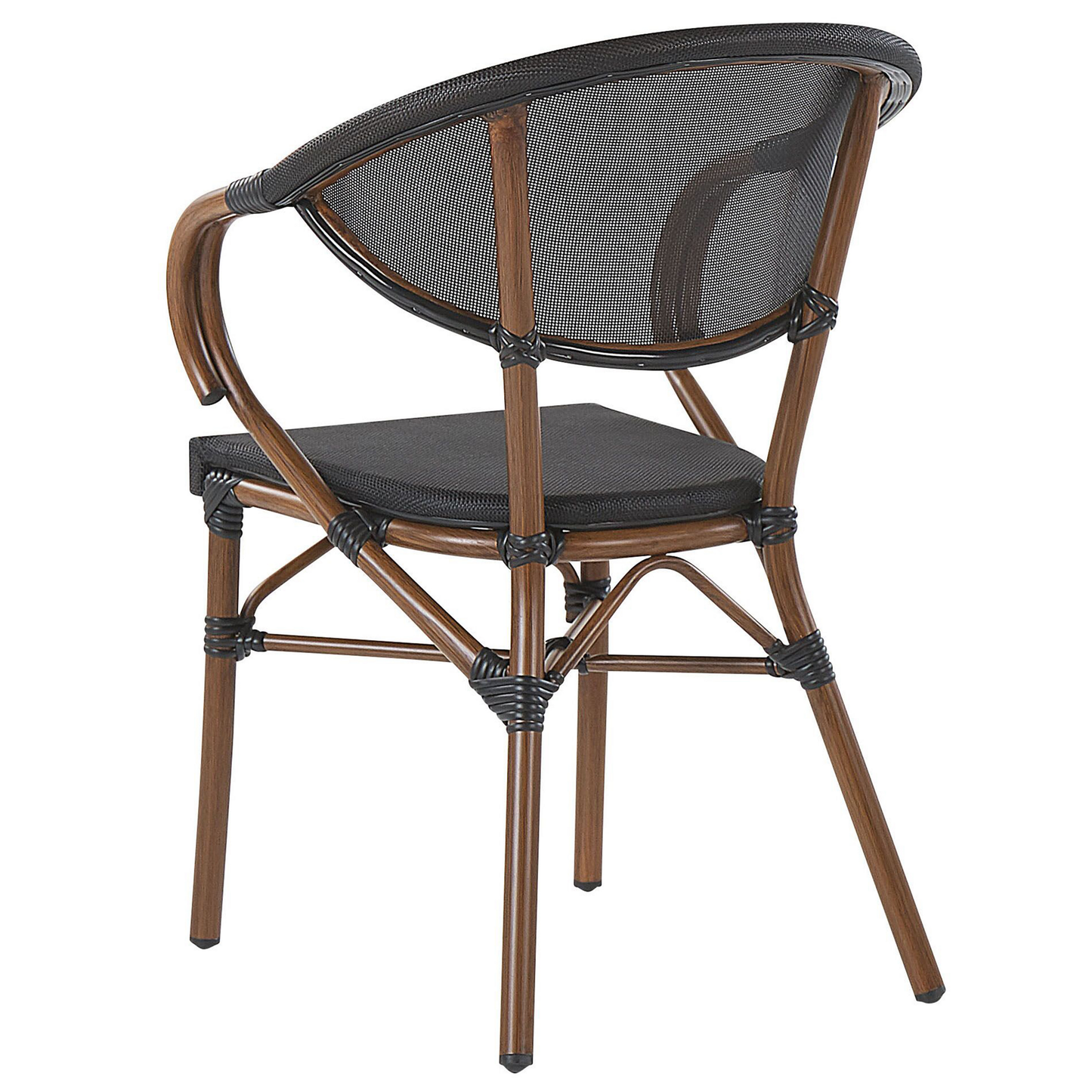 Gartenstuhl 4er Set CASPRI Metall Schwarz