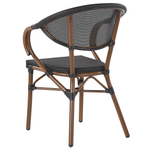 Gartenstuhl 4er Set CASPRI Metall Schwarz