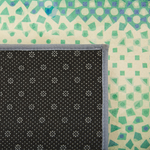 Teppich blau-grün 140 x 200 cm Flecken-Motiv Kurzflor SUSUZ