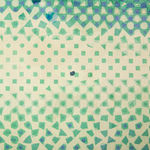 Teppich blau-grün 140 x 200 cm Flecken-Motiv Kurzflor SUSUZ