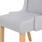 Esszimmerstuhl 2er Set CHAMBERS Baumwolle Hellgrau