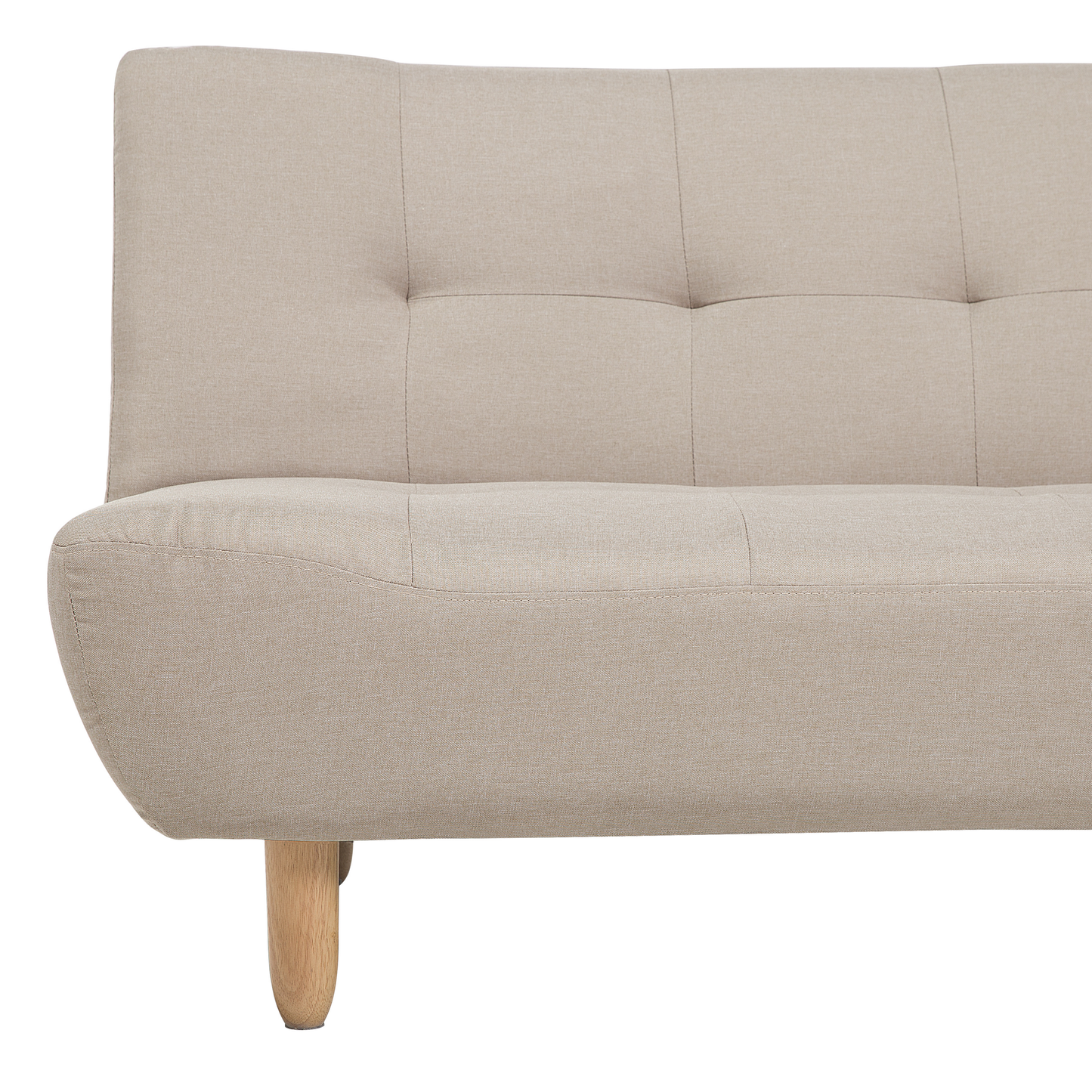 4-Sitzer Ecksofa beige rechtsseitig mit Schlaffunktion ALSTEN
