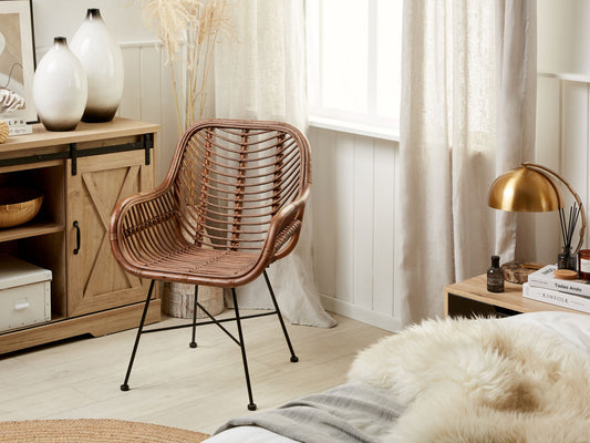 Esszimmerstuhl CANORA Rattan Braun