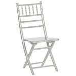 Esszimmerstuhl 4er Set klappbar MACHIAS Buchenholz Silber