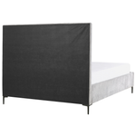 Bett mit Stauraum Samtstoff SEZANNE 180 x 200 cm Hellgrau