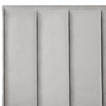 Bett mit Stauraum Samtstoff SEZANNE 140 x 200 cm Hellgrau