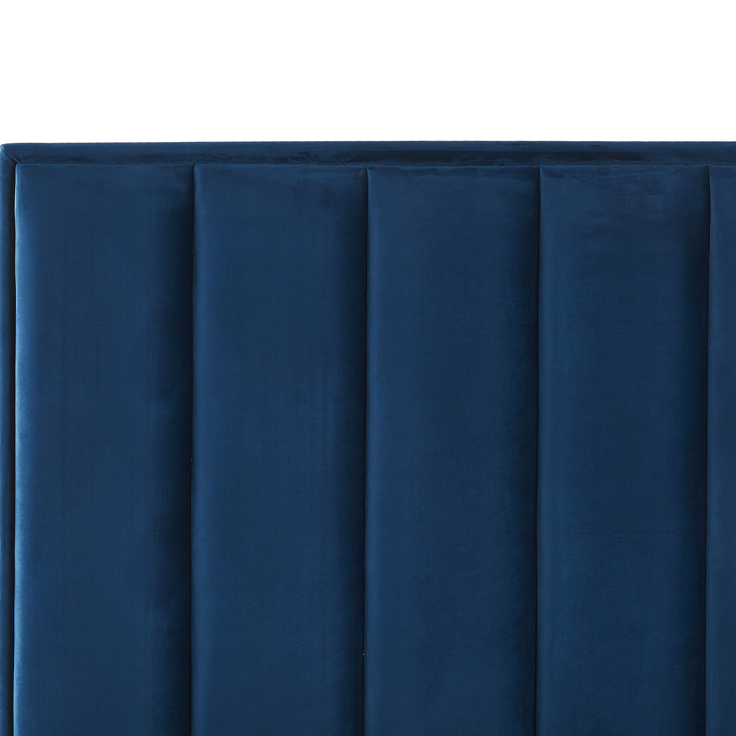 Bett mit Stauraum Samtstoff SEZANNE 140 x 200 cm Marineblau