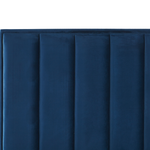 Bett mit Stauraum Samtstoff SEZANNE 140 x 200 cm Marineblau