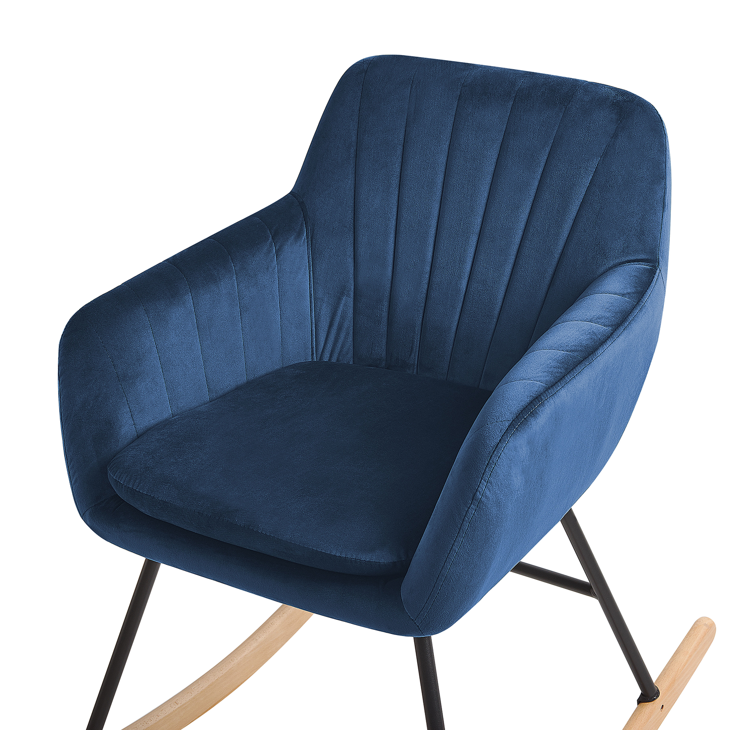 Schaukelsessel LIARUM Samtstoff Marineblau