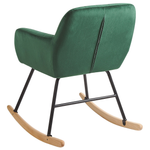 Schaukelsessel LIARUM Samtstoff Smaragdgrün