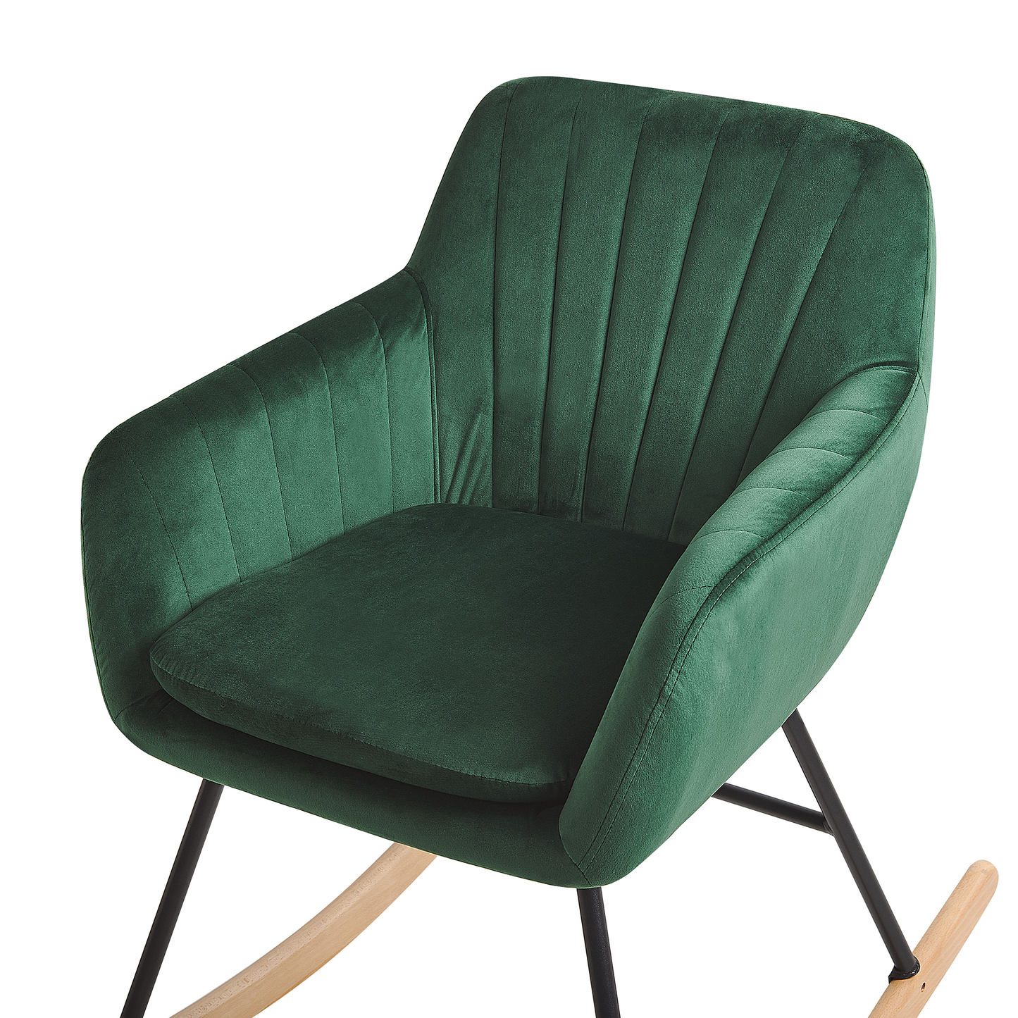 Schaukelsessel LIARUM Samtstoff Smaragdgrün