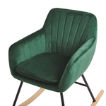 Schaukelsessel LIARUM Samtstoff Smaragdgrün