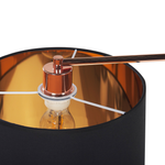 Hängelampe schwarz / kupfer 2-flammig Trommelform FUCINO