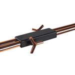 Hängelampe schwarz / kupfer 2-flammig Trommelform FUCINO