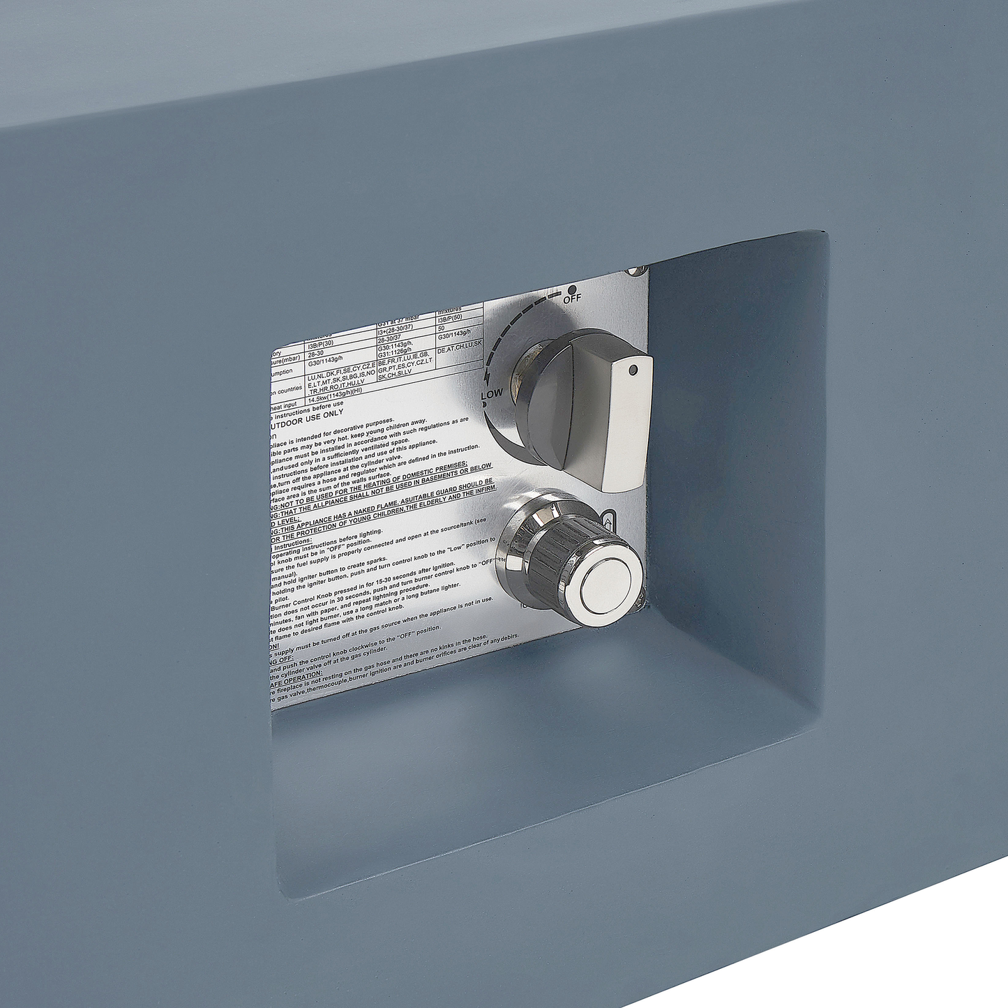 Feuerstelle PAVO Grau