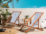 Ersatzstoff für Sonnenliege 2er Set ANZIO/AVELLINO 44 x 134 cm Blau