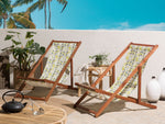 Ersatzstoff für Sonnenliege 2er Set ANZIO/AVELLINO 44 x 134 cm Gelb