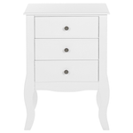 Nachttisch mit 3 Schublade LANE Weiss