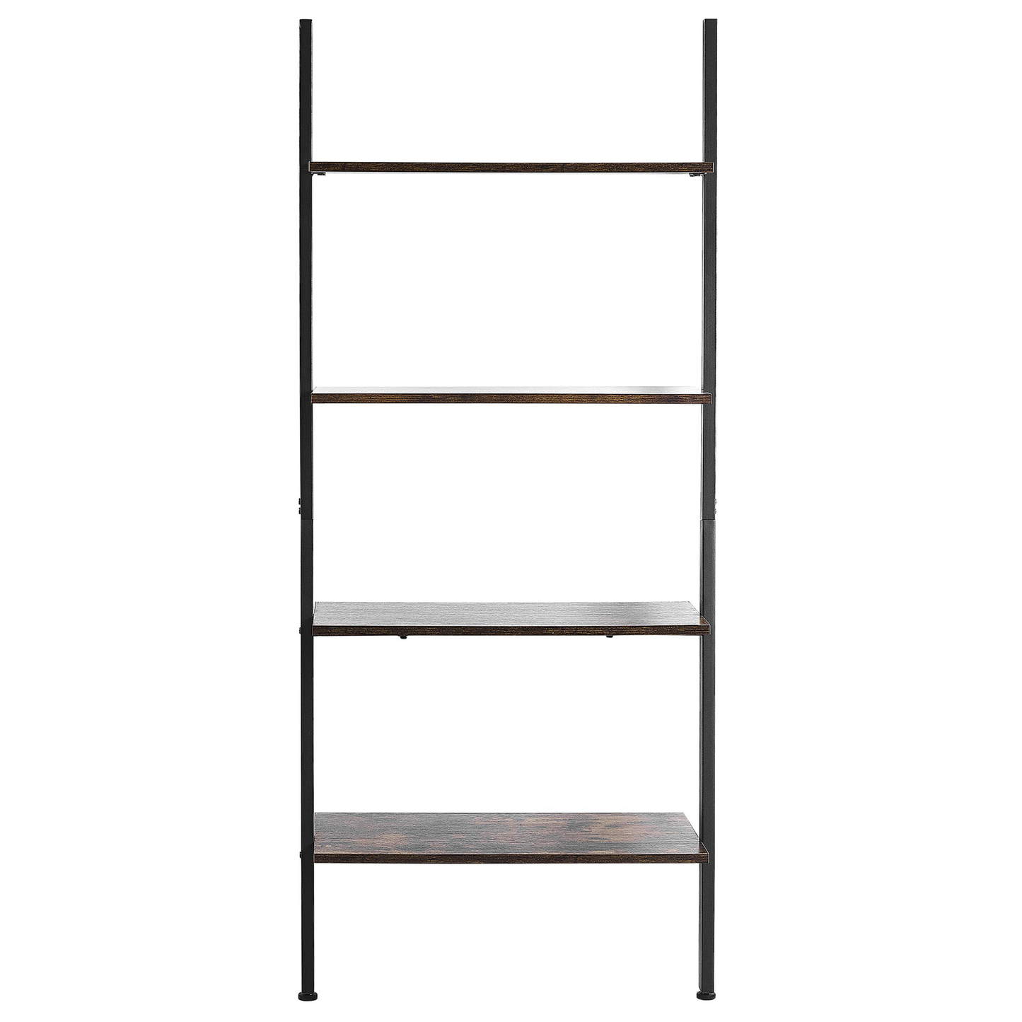 Bücherregal dunkler Holzfarbton / schwarz 4 Fächer VILSECK