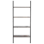 Bücherregal dunkler Holzfarbton / schwarz 4 Fächer VILSECK