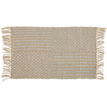 Teppich beige 50 x 80 cm Kurzflor zweiseitig ADABAG