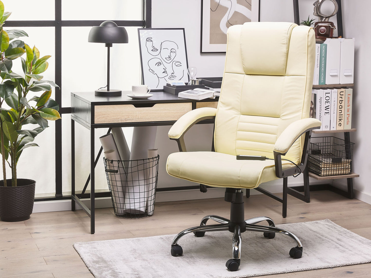 Massagestuhl Kunstleder Helles Beige COMFORT