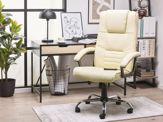 Massagestuhl Kunstleder Helles Beige COMFORT