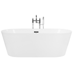 Whirlpool Badewanne weiss freistehend mit LED oval 170 x 80 cm HAVANA