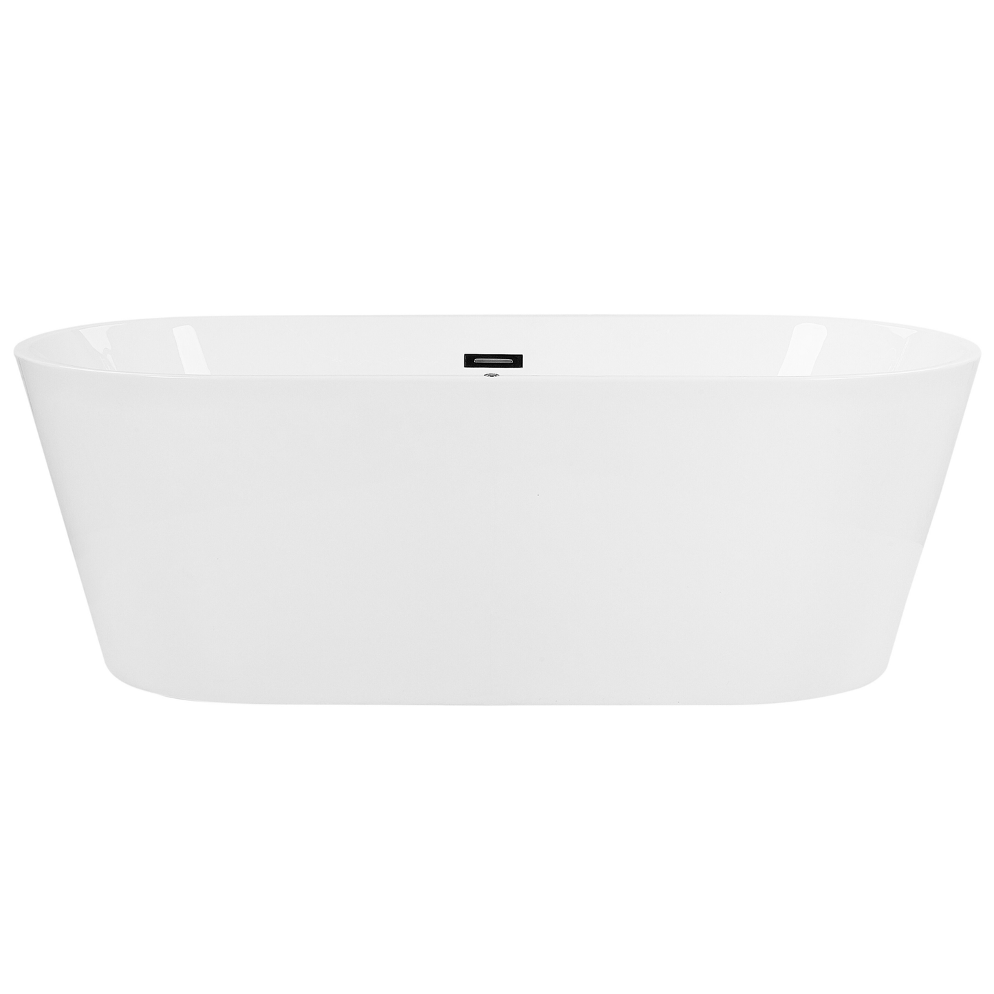 Whirlpool Badewanne weiss freistehend mit LED oval 170 x 80 cm HAVANA