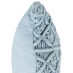 Dekokissen Baumwolle blau Makramee 45 x 40 cm GOREME