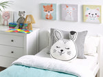 Dekokissen weiss Hasenmotiv 53 x 43 cm 2er Set KANPUR