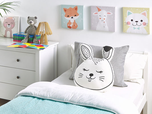 Dekokissen weiss Hasenmotiv 53 x 43 cm 2er Set KANPUR
