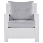 Lounge Set mit Tisch 4-Sitzer MARINO Polyrattan Weiss