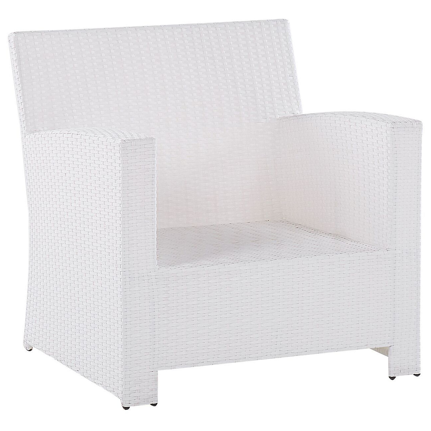 Lounge Set mit Tisch 4-Sitzer MARINO Polyrattan Weiss