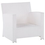 Lounge Set mit Tisch 4-Sitzer MARINO Polyrattan Weiss
