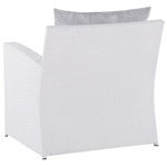 Lounge Set mit Tisch 4-Sitzer MARINO Polyrattan Weiss