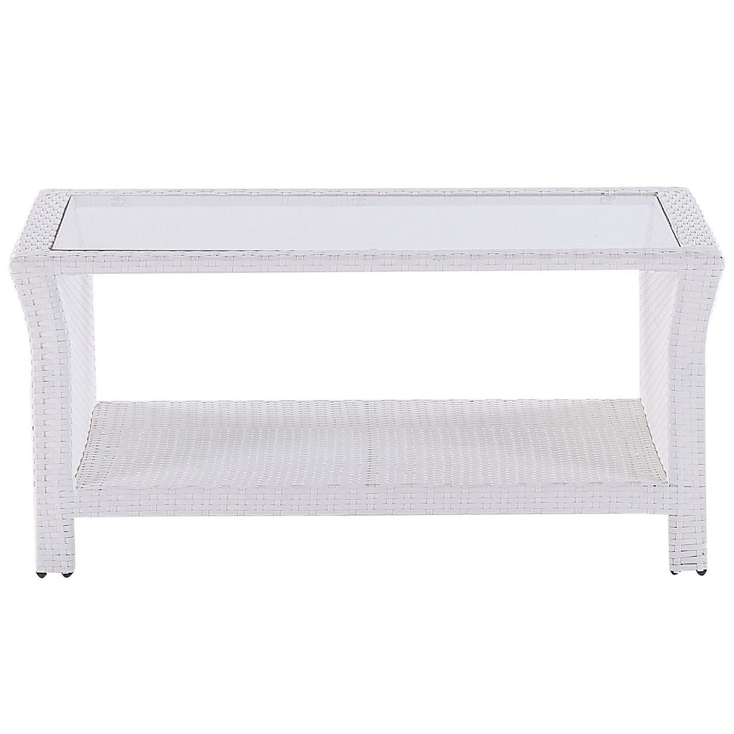 Lounge Set mit Tisch 4-Sitzer MARINO Polyrattan Weiss