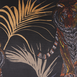 Dekokissen 2er Set RAMTEK Samtstoff 45 x 45 cm Schwarz Tiermuster